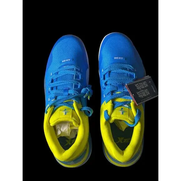 Xtep Jeremy Lin JLin One Hoops For Hope Blue and Yellow Men Basketball Shoes NWT